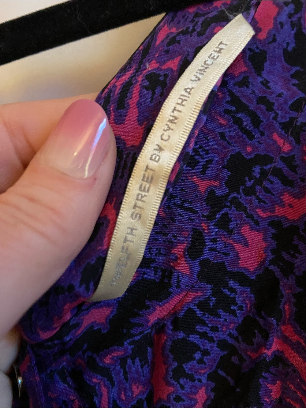 Cynthia Vincent Purple and Pink Short-Sleeve Tunic - Picture 4 of 5